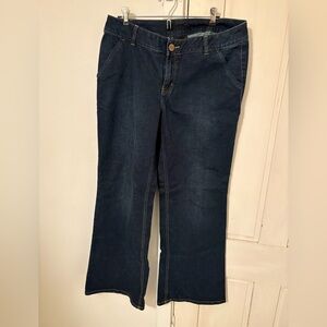 Lane Bryant Dark Blue Wide Leg Jeans